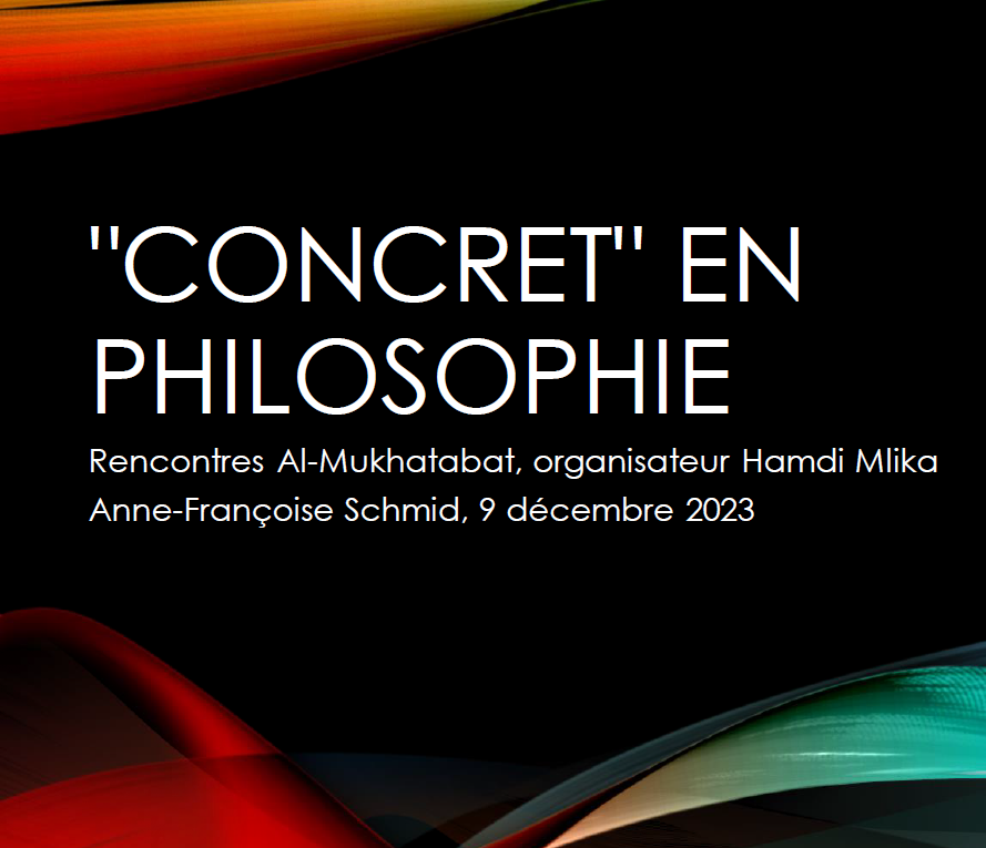 "CONCRET" EN PHILOSOPHIE.